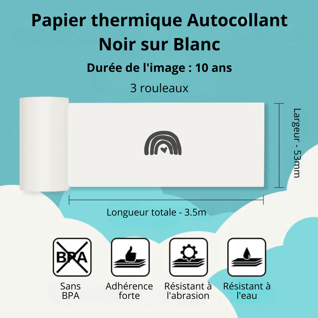 SmartPaper™ Papier Blanc Adhésif 10 ans